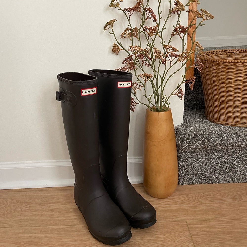 Women's Hunter Rain Boots - Black Size 8